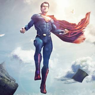 Flying superhero wallpaper