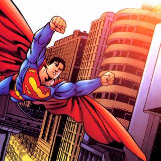 Flying superhero wallpaper