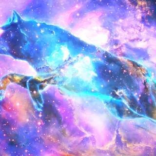 Galaxy wolves wallpaper