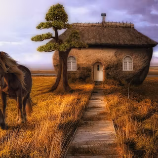 Small house wallpaper