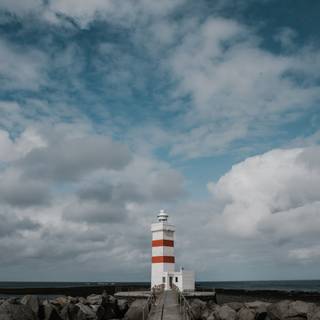 Lighthouse sky clouds HD wallpaper