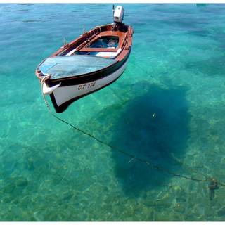 Blue sea boat HD wallpaper