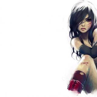 Women draw wallpaper