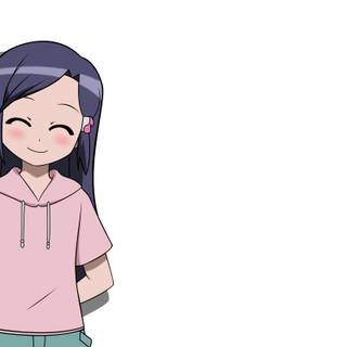 Happy cartoon girl wallpaper