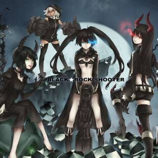 Black and gold anime characters wallpaper