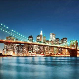 Brooklyn Bridge lights wallpaper