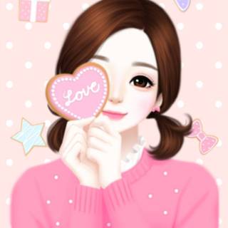Cartoon love girl cover wallpaper