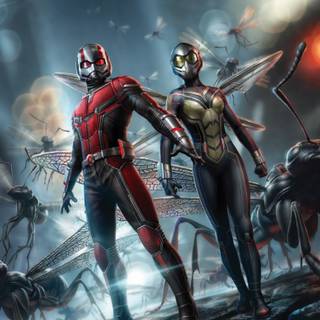 Scott Lang and Hope Van Dyne wallpaper