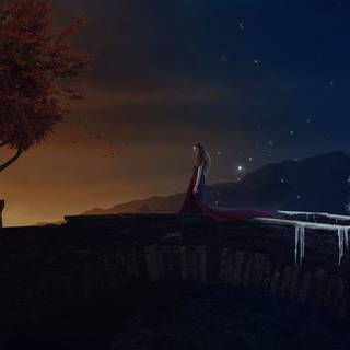 Alone girl Ultra HD wallpaper