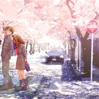 3D romance anime wallpaper