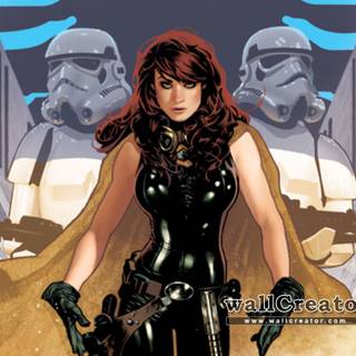 Luke Skywalker and Mara Jade wallpaper