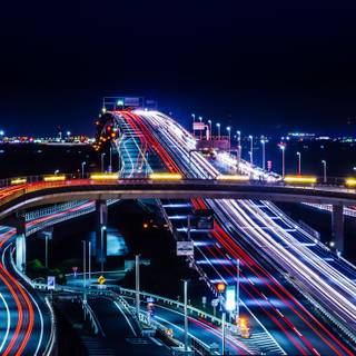 Photography time lapse road HD wallpaper