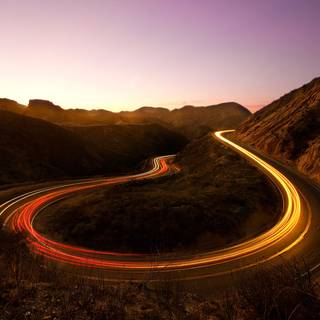 Photography time lapse road HD wallpaper
