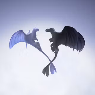 Night Fury and Light Fury wallpaper