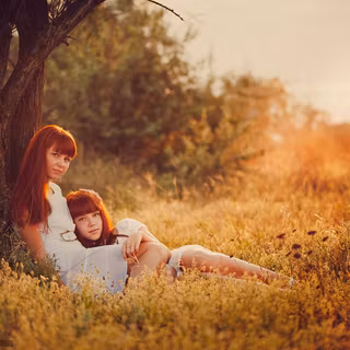 Mom and daughter wallpaper