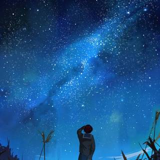 Galaxy stars anime wallpaper