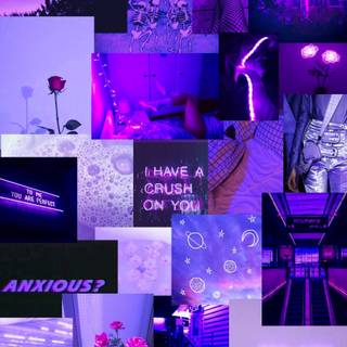 Purple collage wallpaper