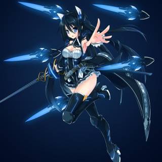 Girl holding swords wallpaper