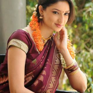 Actress in saree wallpaper