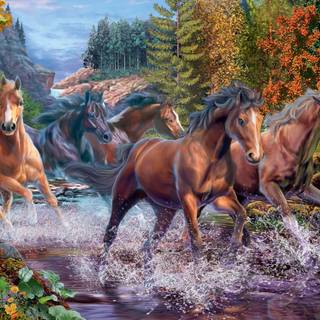 Rushing river wallpaper