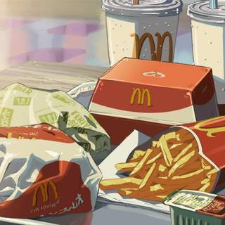 Aesthetic anime food wallpaper