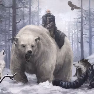 Wolves and eagles wallpaper