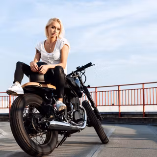 Female biker wallpaper