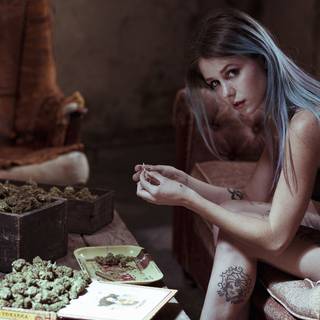 Smoking weed girls wallpaper