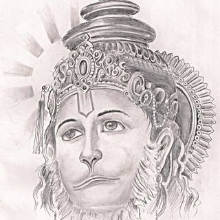 Hanuman sketch wallpaper