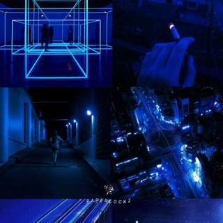 Grunge blue aesthetic wallpaper