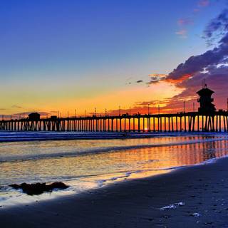 Sunset Malibu Beach California wallpaper
