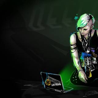 Anime hacker HD wallpaper