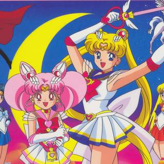 Sailor Moon aesthetic computer wallpaper
