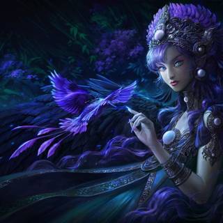 Fairy blue wallpaper