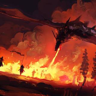 Fantasy fire wallpaper