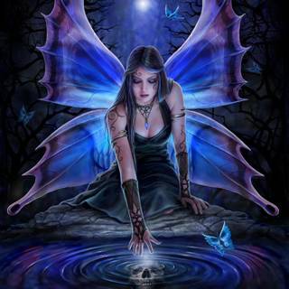 Fairy blue wallpaper