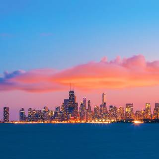 Chicago skyline computer wallpaper