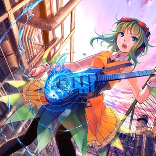 Metal anime girl guitarist Ps4 wallpaper