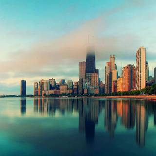 Chicago skyline computer wallpaper