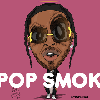 Pop Smoke cartoon wallpaper