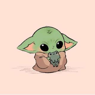 Aesthetic Baby Yoda wallpaper