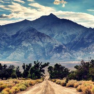 Retro mountains wallpaper