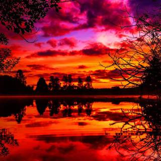 Landscape purple aesthetic wallpaper