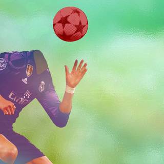 Green soccer balls wallpaper