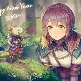 Anime girl 4k happy wallpaper