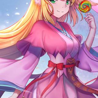 Fox anime girl wallpaper