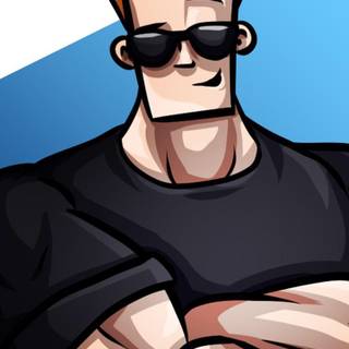 Johnny Bravo amoled wallpaper