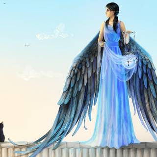 Cats with wings wallpaper