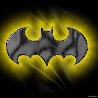 Yellow Batman sign wallpaper