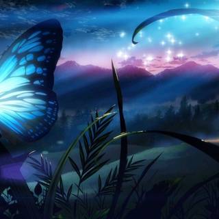 Magical butterfly wallpaper